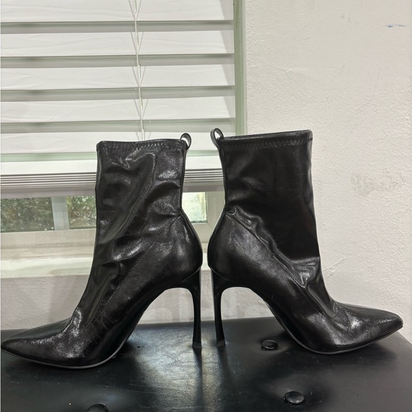 Pleather Pull-On Stiletto Boots - Picture 3 of 3